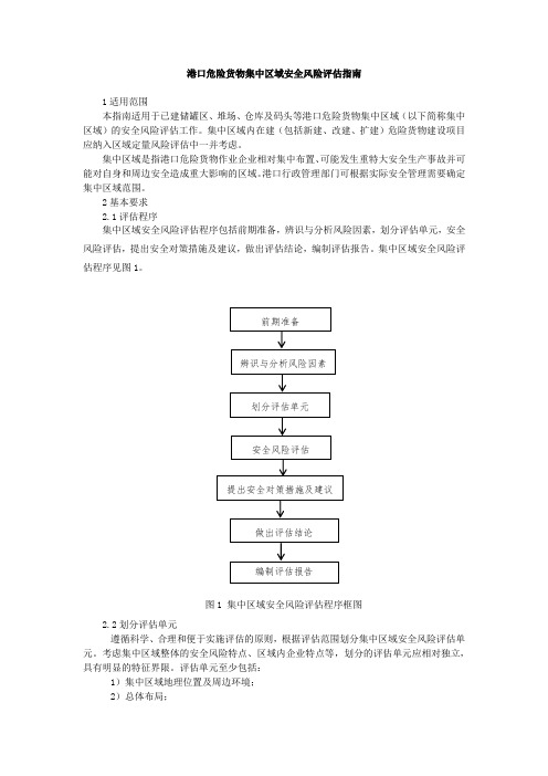 港口危险货物集中区域安全风险评价指引