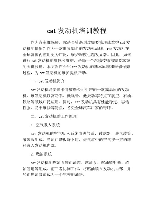 cat发动机培训教程