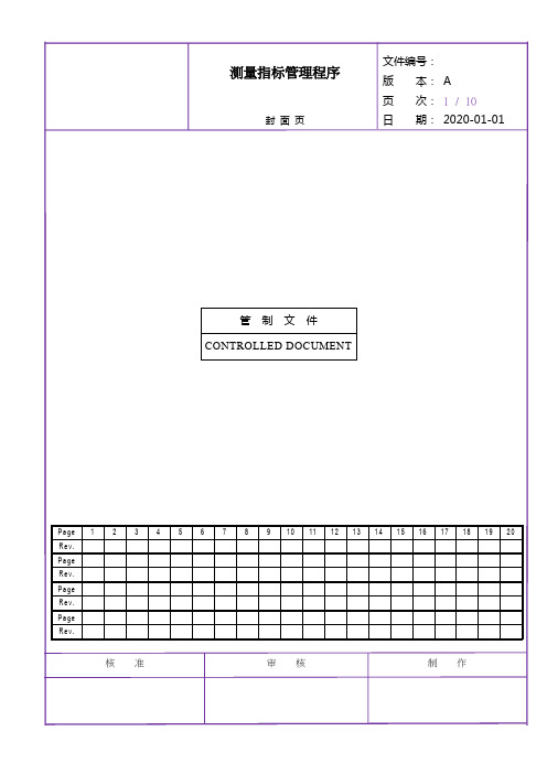 TL9000最新测量指标管理程序2020-03-19(1)