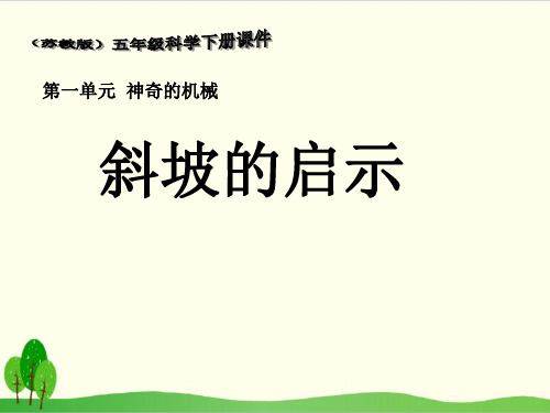 苏教版教材《斜坡的启示》精品推荐1