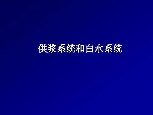 6供浆系统和白水系统