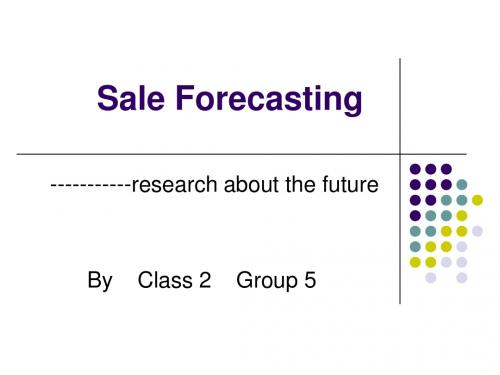 Sale Forecasting