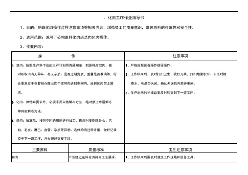 (完整word版)肉制品厂作业指导书