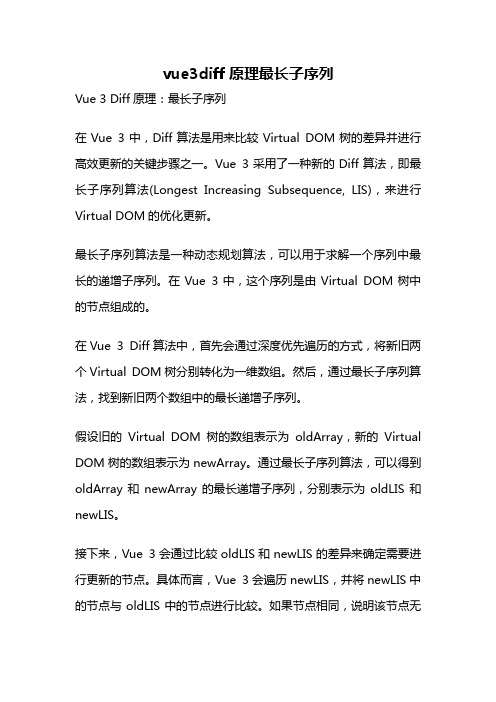 vue3diff原理最长子序列