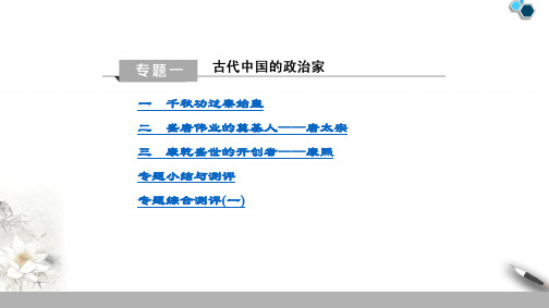 高中人民版历史选修4目录课件PPT