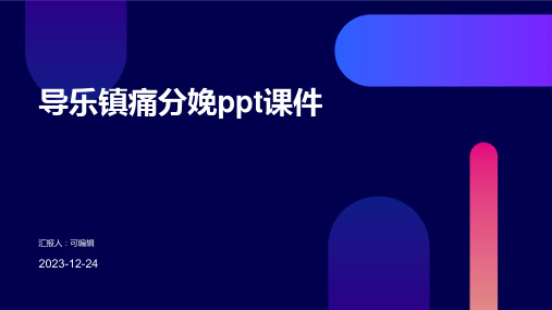 导乐镇痛分娩PPT课件