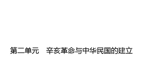 第二单元+辛亥革命与中华民国的建立+课件++2025年山西省中考历史一轮复习