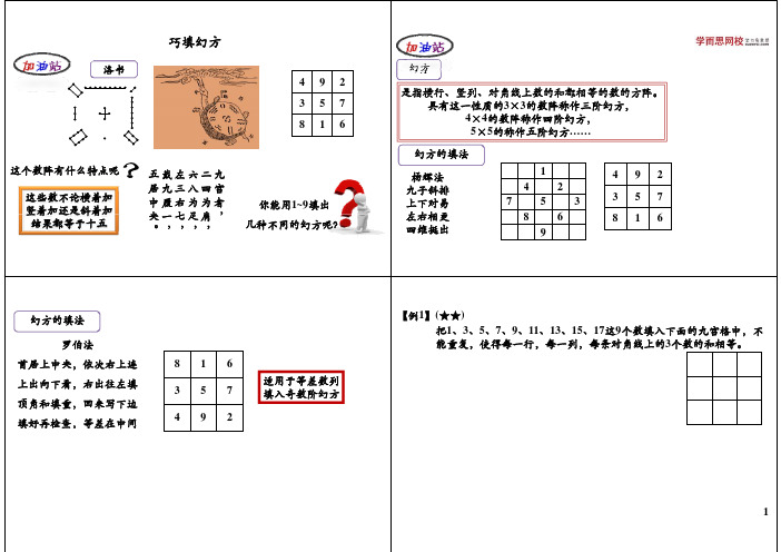 巧填幻方