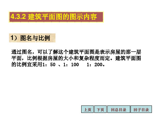 14.3.2建筑平面图的图示内容