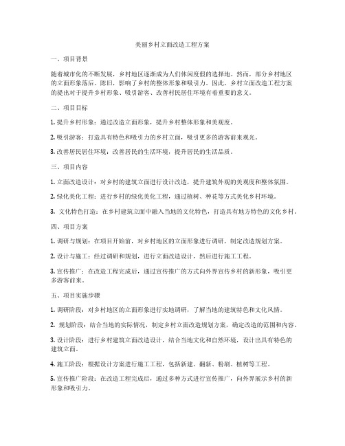 美丽乡村立面改造工程方案