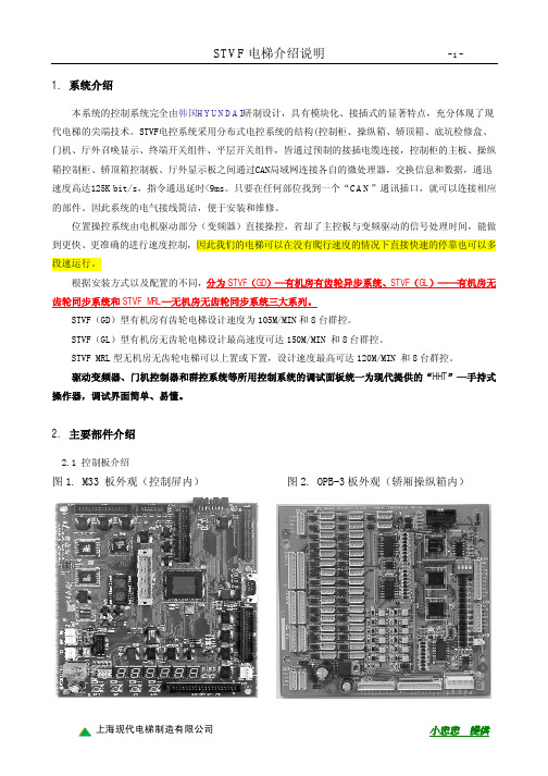 上海现代STVF电梯系统说明书