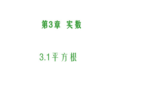 2020年浙教版初一上册数学3.1《平方根》 课件