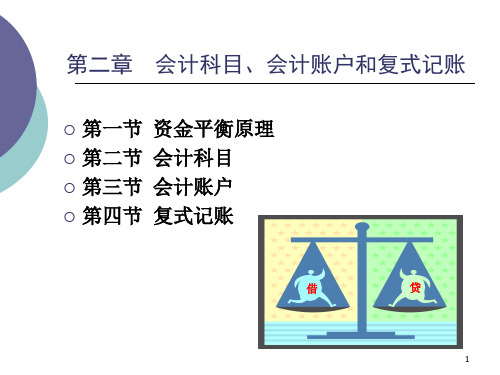 学原理——基础会计》-立信出版社-2会计科目、会计账户和复式记账