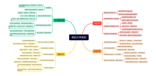 我的大学规划思维导图