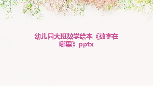 幼儿园大班数学绘本《数字在哪里》pptx