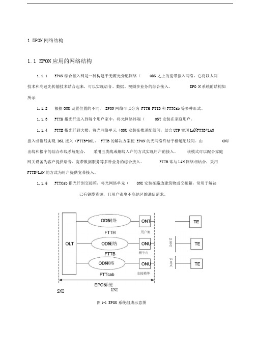 EPON网络结构