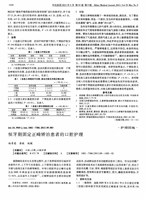 恒牙期固定正畸矫治患者的口腔护理
