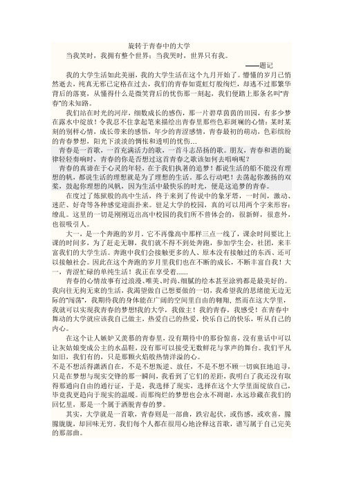 旋转于青春中的大学