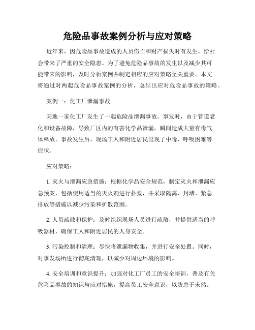 危险品事故案例分析与应对策略