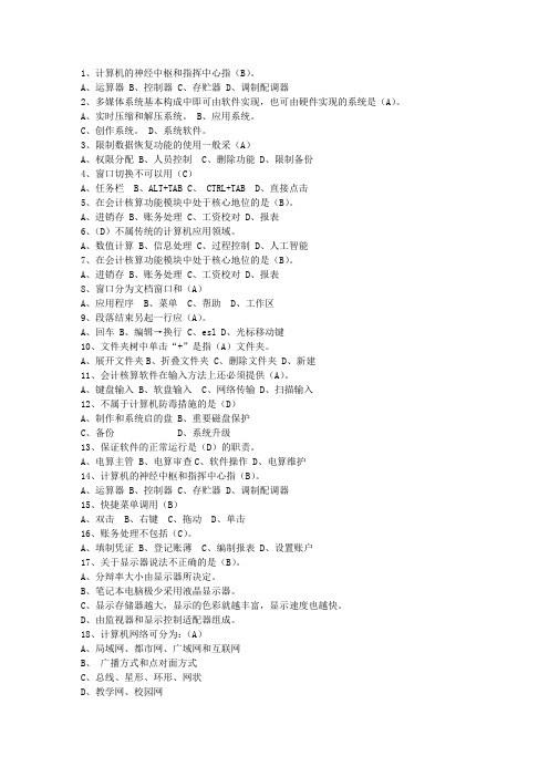 2015海南省会计从业资格(必备资料)