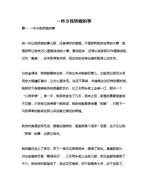 作文《一件令我骄傲的事》