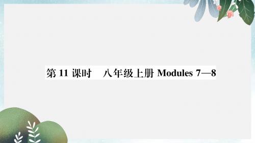 中考英语总复习第1部分教材知识梳理篇第11课时八上Modules7_8精练课件外研版