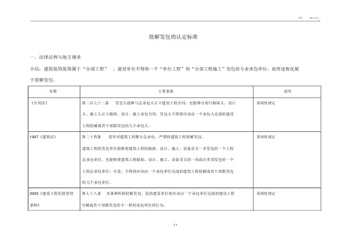 肢解发包的认定标准