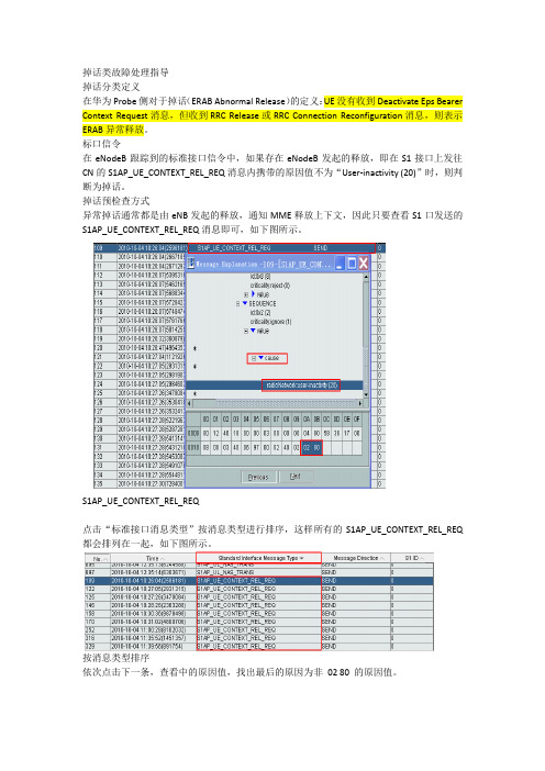 掉话类故障处理指导