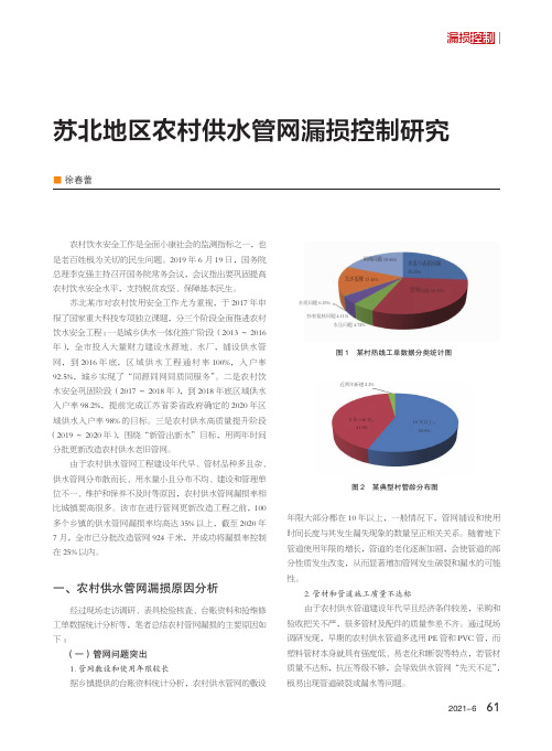 苏北地区农村供水管网漏损控制研究