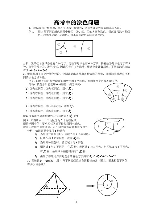 高考中的涂色问题教师版OK