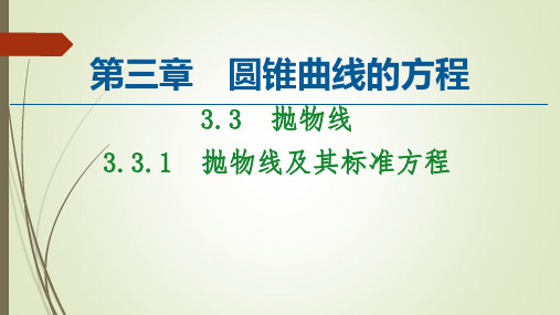 人教A版新教材高中数学选择性必修第一册课件-抛物线及其标准方程