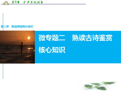 高考语文(全国专用)大二轮总复习与增分策略配套课件：第三章微专题二  熟读古诗鉴赏核心知识