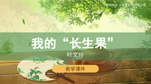 部编版教材《我的“长生果”》ppt完美版课件1