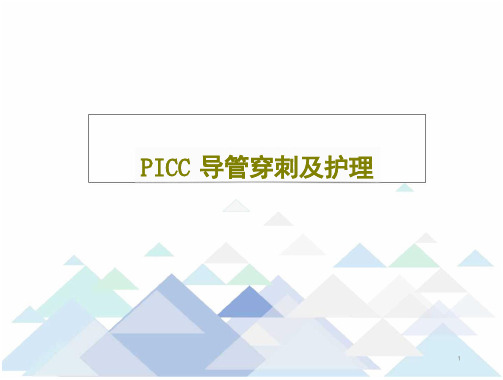 PICC导管穿刺及护理ppt课件