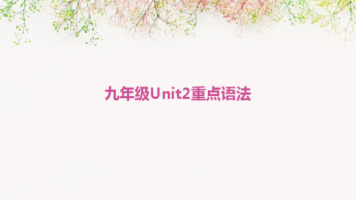 九年级Unit2重点语法