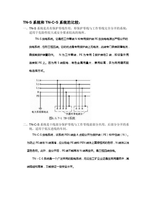 TN-C和TN-C-S的比较