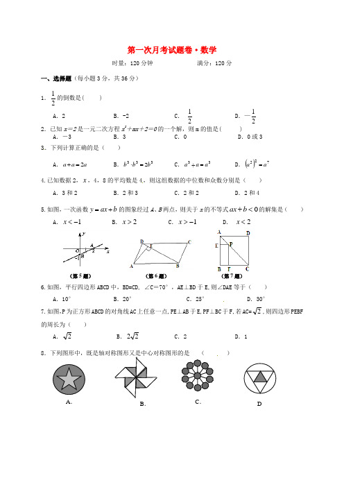 湖南师大附中博才实验中学九年级数学上学期入学考试试