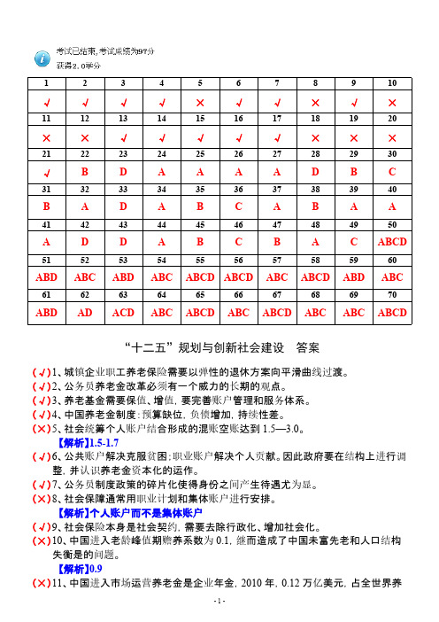 【免费下载】十二五规划与创新社会建设答案97分