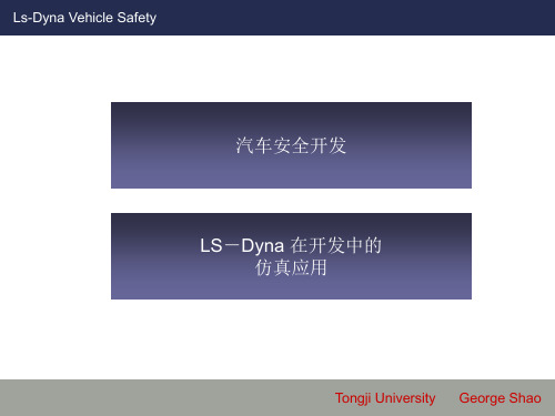 Ls-dyna Vehicle safety