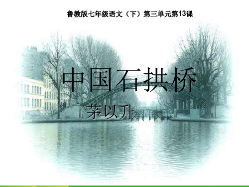 【最新】鲁教版七年级语文(下)第二单元第13课《中国石拱桥》课件(84张PPT).ppt