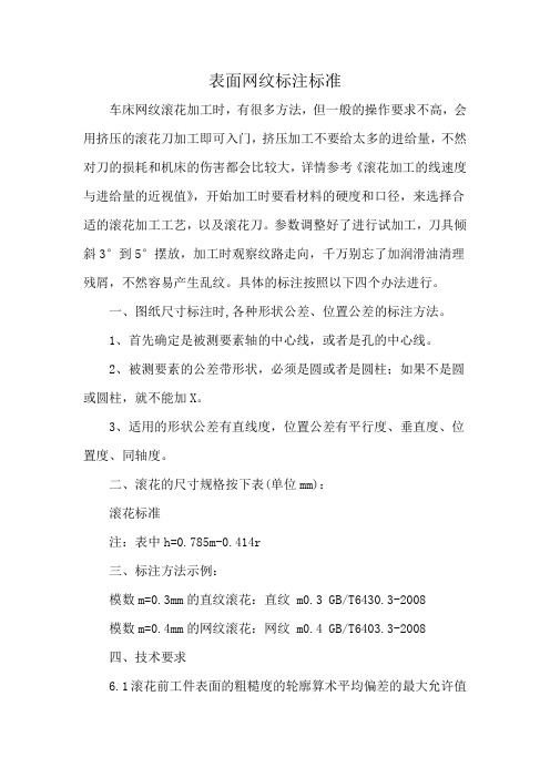 表面网纹标注标准