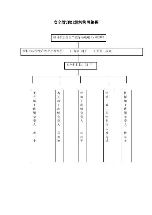 安全管理组织机构网络图