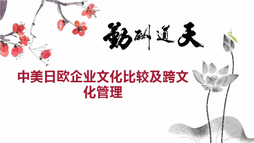 中美日欧企业文化比较及跨文化管理