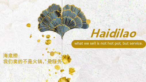 海底捞营销分析英语PPT