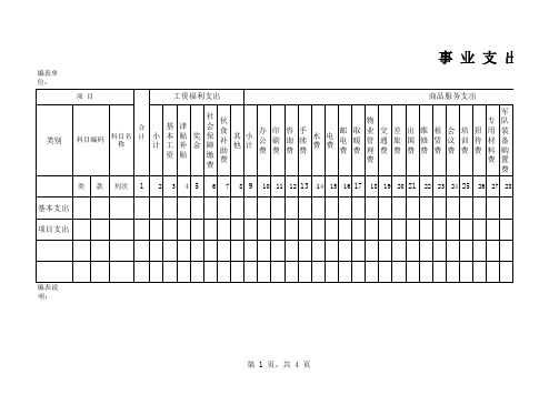 事业单位会计报表