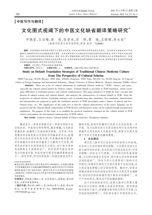 文化图式视阈下的中医文化缺省翻译策略研究