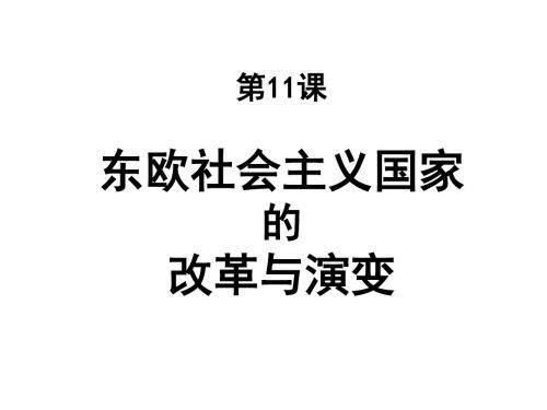 东欧社会主义国家的改革与演变PPT优秀课件11 人教版