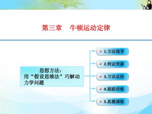 3-04-04-思想方法：用“假设思维法”巧解动力学问题