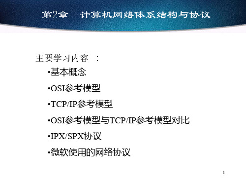 2-计算机网络体系结构与协议 网络计算机基础课件