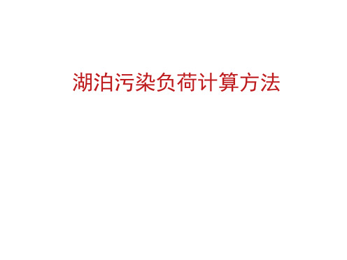 污染负荷计算.docx